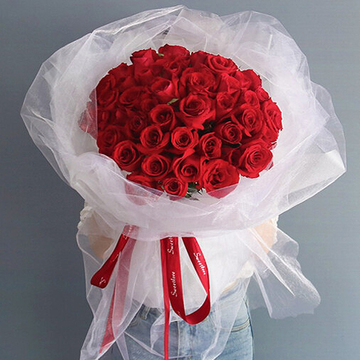 花市鲜花网_鲜花速递_梦幻白纱