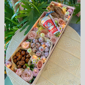 花市鲜花网_鲜花速递_冬季四件套花盒-偏爱